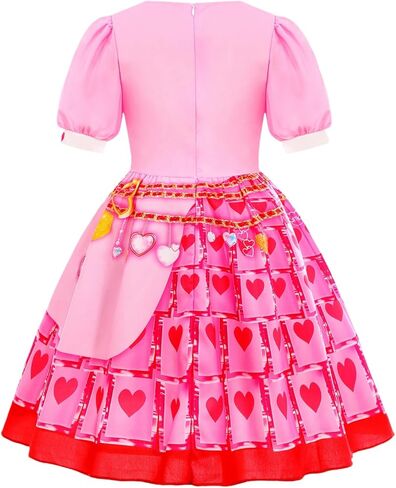IBQ 5 قطع زي الهالوين للفتيات للأطفال على شكل قلوب وردية فستان الأميرة التنكري لفيلم عيد الميلاد وإكسسوارات الزي in Kuwait