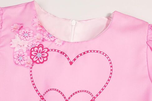 IBQ 5 قطع زي الهالوين للفتيات للأطفال على شكل قلوب وردية فستان الأميرة التنكري لفيلم عيد الميلاد وإكسسوارات الزي in Kuwait