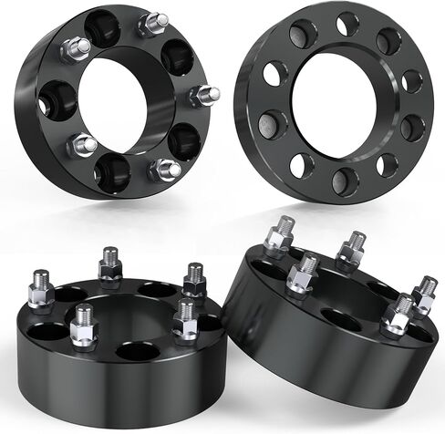 5x4.5 Wheel Spacers 5x114.3mm 5 Lugs 1/2"-20 Studs, 1" 82.5mm Hub Bore Compatible with Jeep Wrangler Grand Cherokee Comanche YJ TJ XJ MJ KJ KK ZJ 4PCS(Black) in Saudi Arabia