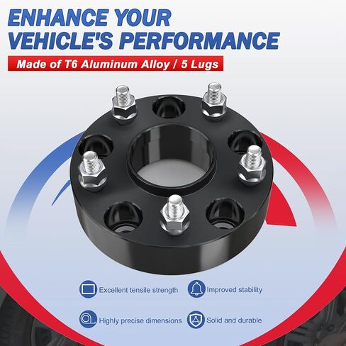 5x4.5 Wheel Spacers 5x114.3mm 5 Lugs 1/2"-20 Studs, 1" 82.5mm Hub Bore Compatible with Jeep Wrangler Grand Cherokee Comanche YJ TJ XJ MJ KJ KK ZJ 4PCS(Black) in Saudi Arabia