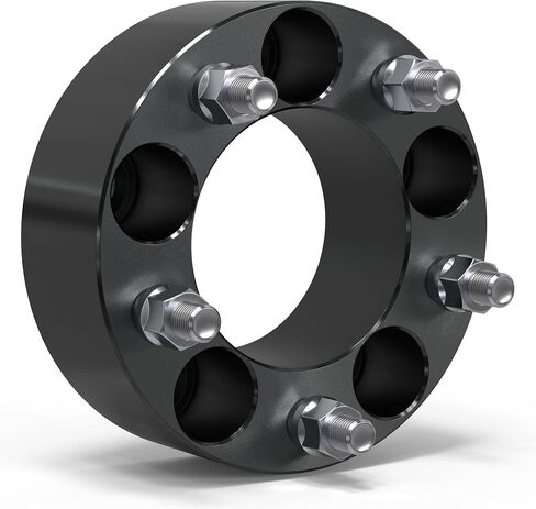 5x4.5 Wheel Spacers 5x114.3mm 5 Lugs 1/2"-20 Studs, 1" 82.5mm Hub Bore Compatible with Jeep Wrangler Grand Cherokee Comanche YJ TJ XJ MJ KJ KK ZJ 4PCS(Black) in Saudi Arabia
