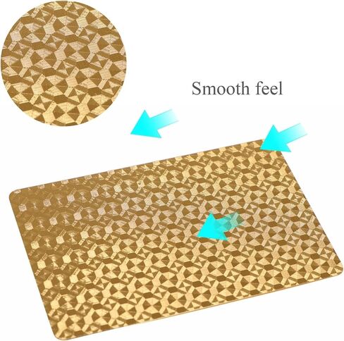 Waterproof Gold Foil Plastic Playing Cards (Deck) 1 Set Poker Playing Cards Entertainment Trick Cards Gold Playing Cards 24K Gold in Saudi Arabia