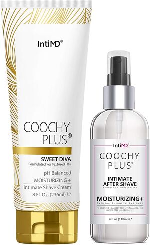 Coochy Plus Intimate Shaving Complete Kit - SWEET BLISS & Organic After Shave Protection Soothing Moisturizer Mist – Antioxidant Formula Prevents Razor Burns, Itchiness & Ingrown Hairs in Saudi Arabia