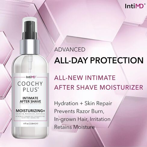 Coochy Plus Intimate Shaving Complete Kit - SWEET BLISS & Organic After Shave Protection Soothing Moisturizer Mist – Antioxidant Formula Prevents Razor Burns, Itchiness & Ingrown Hairs in Saudi Arabia