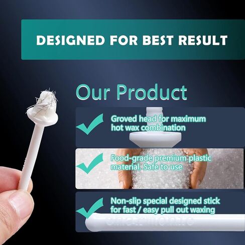 60 Pcs Wax Sticks, Nose Wax Kit Accessories, Waxing Sticks for Nose Hair Remover, Wax Applicator Sticks for Nostril Nasal Cleaning Ear Face Eyebrows Hair Removal for Men Women By Charmonic in Kuwait