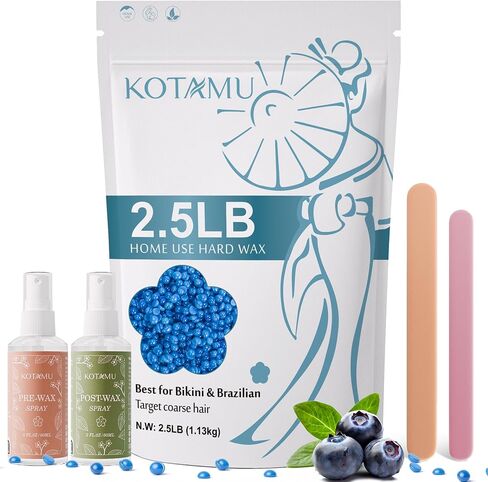 KOTAMU Hard Wax Beads for Hair Removal, 1LB Pink Waxing Beads for Eyebrow and Facial in Kuwait