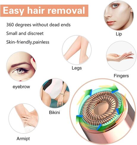 Gurelax Replacement Heads for Flawless, 6 Pcs 18k Gold Facial Hair Remover Replacement Head with Compartment Storage Box, Women Painless Replacement Blades for Finishing Touch Flawles in Kuwait