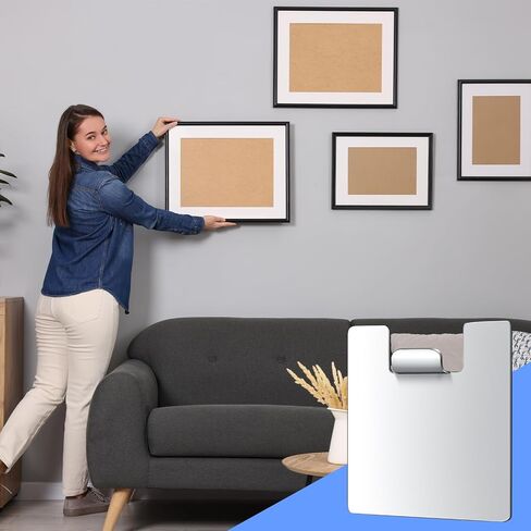 Hicarer Metal Adhesive Picture Frame Hangers Damage Free Hanging Picture Hangers Dry Wall Art Hangers Picture Hangers Without Nails No Tools Frame Hanger(12 Pcs,Fan Shaped Top) in Saudi Arabia