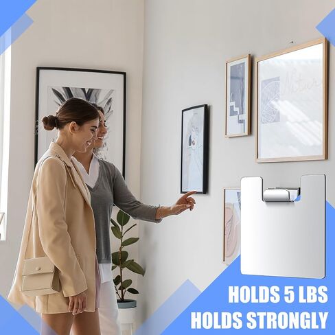 Hicarer Metal Adhesive Picture Frame Hangers Damage Free Hanging Picture Hangers Dry Wall Art Hangers Picture Hangers Without Nails No Tools Frame Hanger(12 Pcs,Fan Shaped Top) in Saudi Arabia