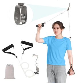 Fanwer Shoulder Pulley, Over The Door Exercise Pulley for Rotator Cuff Recovery, Arm Rehabilitation Over Head Pulley System, Increase Mobility │ Flexibility Stretching │ Range of Motion…