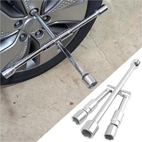 14-Inch Foldable 4 Way Lug Wrench(17,19,21,23mm),Cross Lug Nut Removal Tool/Tire Changing Kit for Car Wheel Lug Nuts,Universal Labor-Saving Tire Iron Lug Wrench 4 Way for Cars SUVs