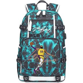 Basketball Player Star JMS 23 Creative Backpacks Sports Fan Bookbag Travel Student Backpack For Men Women (3)