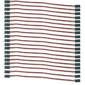 TAODAN 20PCS 26AWG Servo Extension Lead Cable Male to Male Header Flying Control Panel Wiring Cable for Control Panel Cable Remote Controls