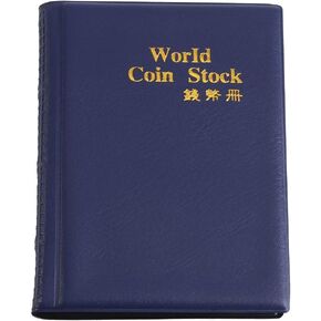 Coin Collection Album, 120 Pockets Money Currency Collectors Holder Commemorative Hardcover Book Foreign Currency Display Storage Case Collecting Protectors Sleeve Organizer Box Folder Supplies(Green)