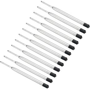 PATIKIL 1mm Pen Ink Refills, 12 Pcs Ballpoint Refill Medium Point Metal Compatible Replaceable Replacement for Retractable Pen Writing Office, Red