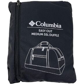 Columbia Easy Out Duffle Packable Lightweight Sport Gym Travel Bag (Medium, Black)