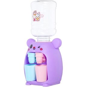Toddmomy Mini Water Machine Toy, Pink Children Lovely Water Dispenser Drink Water Machine Toy for Kids Dollhouse Playset