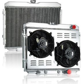 Aluminum 3 Row Radiator Shroud Fan For 1967-1970 Ford Mustang, Mercury Cougar