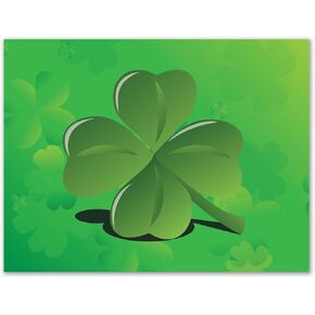 Small World Greetings Good Luck St. Patrick's Day Notecards 12 Count - Blank Inside with Envelopes - A2 Size (5.5"x4.25")