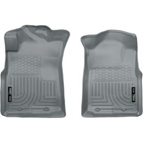 Husky Liners Weatherbeater, Grey - Custom Fit for 2005-2015 Toyota Tacoma Double/Access/Standard Cab Front Liners, 33x23x4 inches, Thermoplastic Olefin (TPO), Made in USA