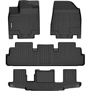 Binmotor-All Weather Floor Mats for Nissan Pathfinder 2022-2024, 7 Passenger, 3 Rows, Heavy Duty Car Floor Liners for Pathfinder 7 Seat, 2024 Pathfinder Floor Mat, Pathfinder Accessories Mat