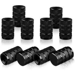 10PCS Car Tire Valve Caps - Car Air Stem Covers, Protective Cap for Tire Valves,Wheel Accessories Compatible with Toyota, Ford (Black-10pcs)