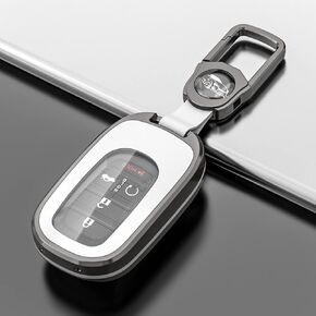 RYE for Honda Key Fob Cover, Honda Accessories TPU+Zinc Alloy Key Fob Case for 2022 2023 2024 Honda Accord Civic HR-V CR-V Pilot Sport SI EX EX-L Touring Smart Key (Black)