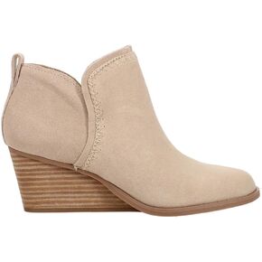 TOMS Womens Kaia Round Toe Casual Boots Ankle Mid Heel 2-3" - Beige
