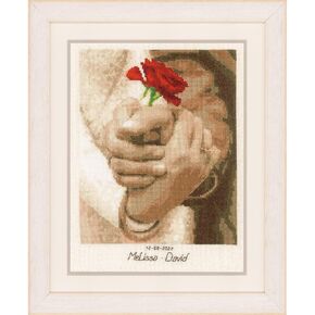 Vervaco Wedding Rose Counted Cross Stitch Kit 21 x 28 cm