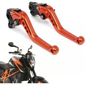 AnXin Short Brake Clutch Levers CNC for 1290/1190/1090/1050 Adventure R 2013-2020/690 Enduro R/SMC/SMC R2014-2023 Orange