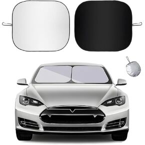 2 PCS Car Front Window Sunshade, 28×31 Inches UV-Resistant Heat Shield for Auto Glass, Silver-Plated Front Windshield Shades to Keep Your Vehicle Cool, Car Accessories