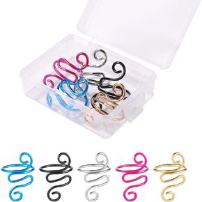 5pcs Crochet Yarn Ring, 1.41x0.78x0.78in Knitting Crochet Ring for Finger Crochet Tension Ring Yarn Tension Control Ring Adjustable Crochet Ring Yarn Rings for Knitting Crocheters
