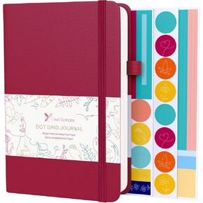 مجلة منقط مقاس A5 للإبداع والتخطيط - دفتر ملاحظات بشبكة نقطية بوزن 140 جرامًا في المتر المربع مع 200 صفحة مرقمة وتجليد مسطح، مثالي للاستخدام الشخصي والأهداف والتنظيم in Kuwait