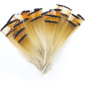 100 قطعة من الريش الطبيعي من MAHAVIMOKSA لأجنحة القرط اليدوية DIY لتزيين حفلات الزفاف والمنزل (ريش سيدة خضراء أمهرست برونزي قزحي الألوان) in Kuwait