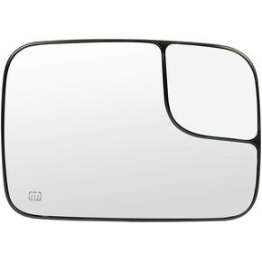 SCITOO Side Mirror Replacement Glass Passenger Right Side Mirror Glass Power Heated Flat Fits for 2002-2004 For Dodge For Ram chrome