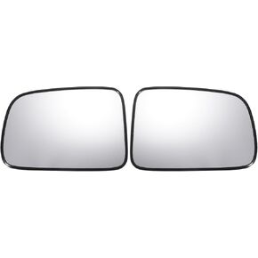 X AUTOHAUX Pair Car Rearview Left Right Side Mirror Glass Replacement W/Backing Plate Heated White Glass for Honda CR-V CRV 2002-2006