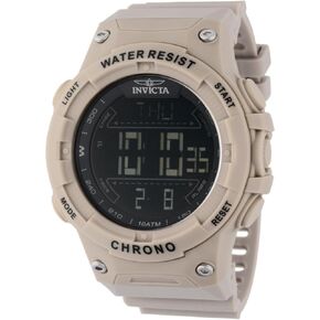 Invicta Racing Men 52mm Plastic Light Brown Black dial Electronic Digital