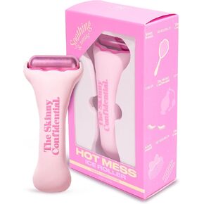 THE SKINNY CONFIDENTIAL HOT MESS Ice Roller, Skin Care Tools to Debloat, Derma Roller for Clear Skin & Natural Radiance, Facial Roller for Lymphatic Drainage, Gets Cold Fast & Stays Cold Long