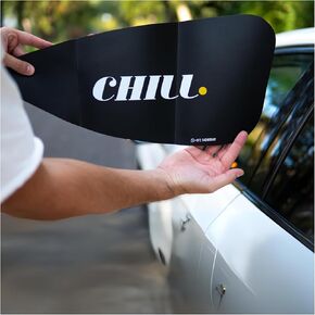 Chill Sunshade Car Window Shades for Side Window, Perfect for Driver's car Sun Shade Side Window, Easy On and Off, Foldable Plastic Glare and UV Rays Protection for More Safety, Black
