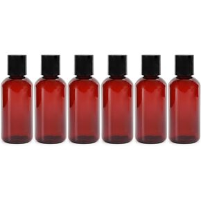 Cornucopia Brands 4oz Empty Cobalt Blue Plastic Squeeze Bottles with Disc Top Flip Cap (6 pack); BPA-Free Containers For Shampoo, Lotions, Liquid Body Soap, Creams