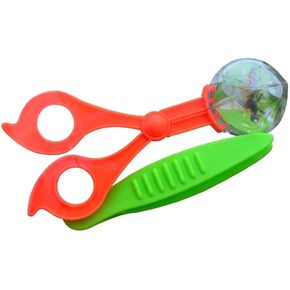 BWESOO 2Pcs Orange and Green Nature Exploration Bug Insect Catcher Scissors Tongs Tweezers Clamp Cleaning Tool Nature Exploration Sports and Outdoor Play