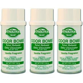 Dakota Odor Bomb Car Odor Eliminator - Vanilla - 3 Pack