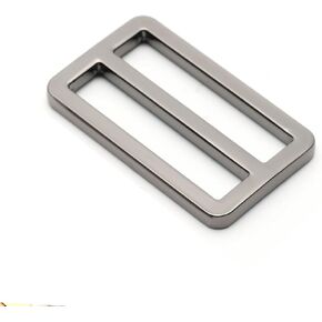 NEXT FASHION Slide Buckle Triglide Strap Keeper Bag Belt Metal Adjuster Sliders 6 Pack