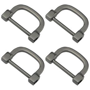 4PCS Metal Removable Screw D Fastener Inner Diameter 2.5CM Can Gun Black Handbags Bags Leather Crafts Accessories for Wallet Making Luggage Bags Handbags Crossbody Bags Keychainsc