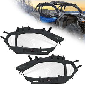 StarknightMT Upgrade Soft X3 Upper Doors Compatible with Can Am Maverick X3 2-Seater Models 2017-2024 | X3 Soft Doors Cab Enclosure Work with Roof Windshield Mirror