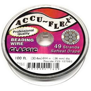 Accu-Flex Beading Wire .014 Inch Width 49 Strand 100 Feet