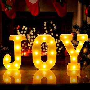 XIMISHOP Christmas Decor-Christmas Decorations Indoor-3 LED Marquee Light Up Letters Sign JOY Christmas Lights for Xmas Home Kitchen Fireplace Tabletop Party Decoration in Kuwait