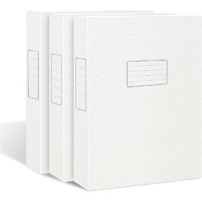 JiaWei A4 Storage File Boxes, White Archives Cases With Lid, 9.4×1.5×12.5 Inches Document Storage Filing Box For Office