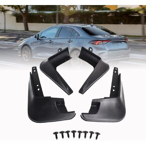 4PCS Left Right Front Rear Mud Flap Splash Guard Fender Mudguard Black Replacement for 2014 2015 2016 2017 2018 2019 Corolla Sedan