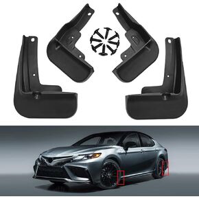 4 قطع من واقيات الطين تناسب Toyota Camry SE XSE Sport 2018 2019 2020 2021 2022 الأمامي والخلفي، واقيات الطين أغطية مشاعل الحماية لا تتطلب الحفر